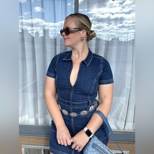 hollister co. utility dress denim dress